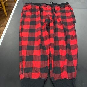 Red and Black Plaid Jogger Pants